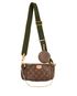 Multi Pochette Accessoires, &pound;1,100, Handbags, Brown/Green, Coated Canvas, Other view